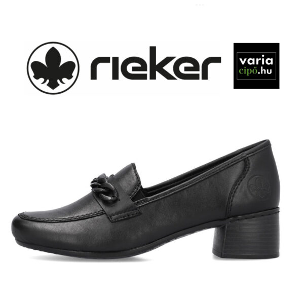Fekete Rieker női félcipő, 41660-00 black