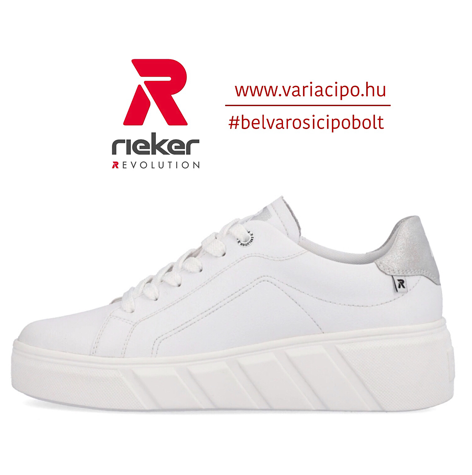 Rieker R-Evolution fehér sneaker, W0501-80 white