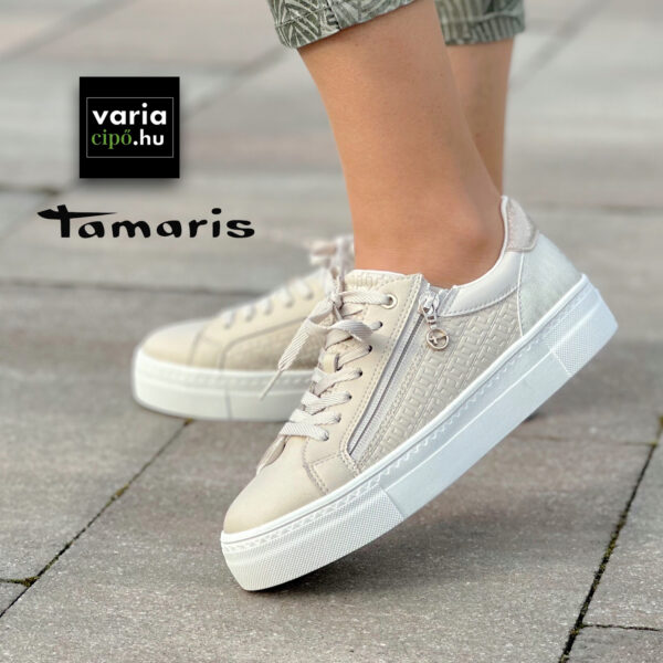Tamaris női sneaker ivory, 1-23313-41 485 ivory/gold