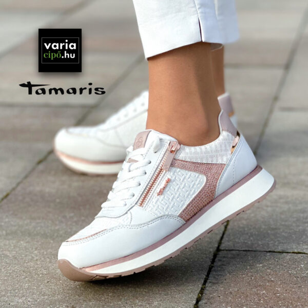 Elegáns Tamaris sportcipő, 1-23755-42 119 white/rosegold