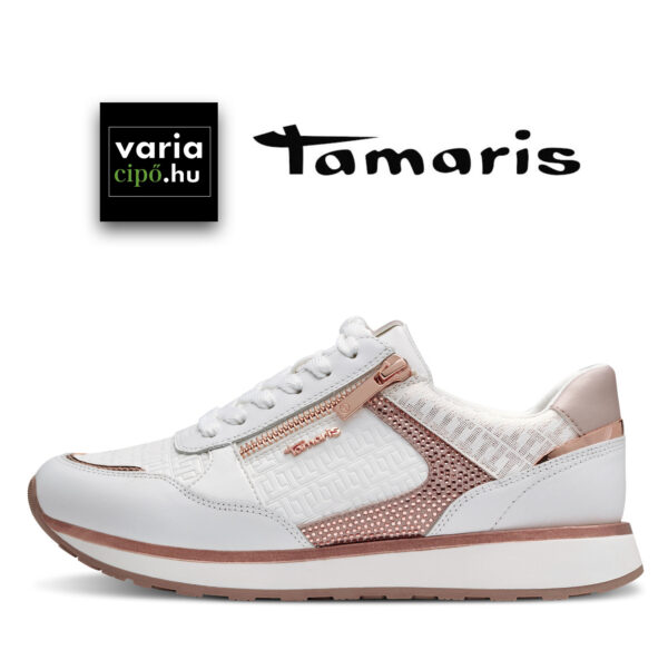 Elegáns Tamaris sportcipő, 1-23755-42 119 white/rosegold