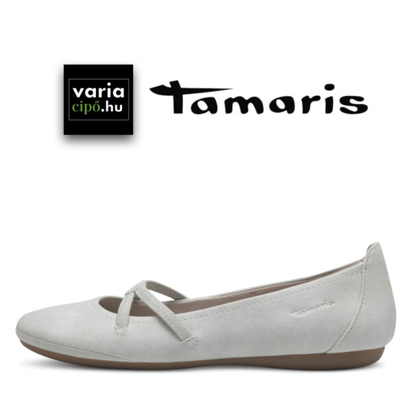 Szürke Tamaris balerina cipő, 1-22110-42 211 quartz