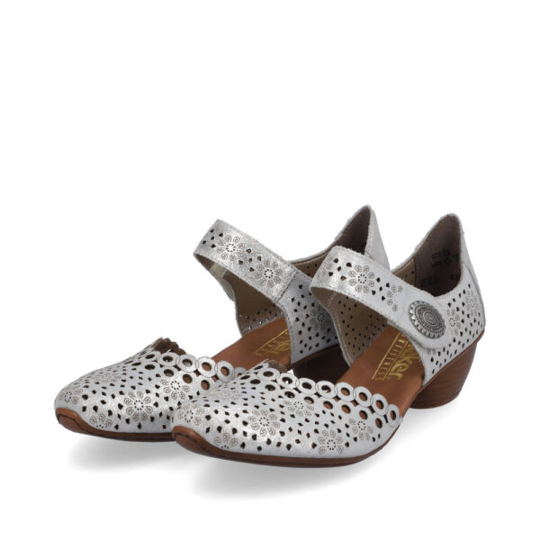 Ezüst Rieker női cipő, 43753-90 silver