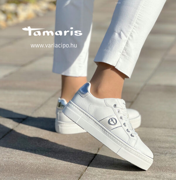 Fehér Tamaris sneaker, 1-23724-42 171 white/silver