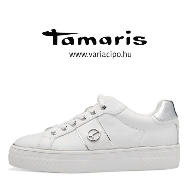 Fehér Tamaris sneaker, 1-23724-42 171 white/silver