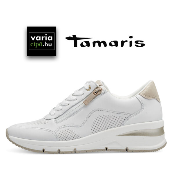 Tamaris bőr sportcipő fehér , 1-23761-42 100 white
