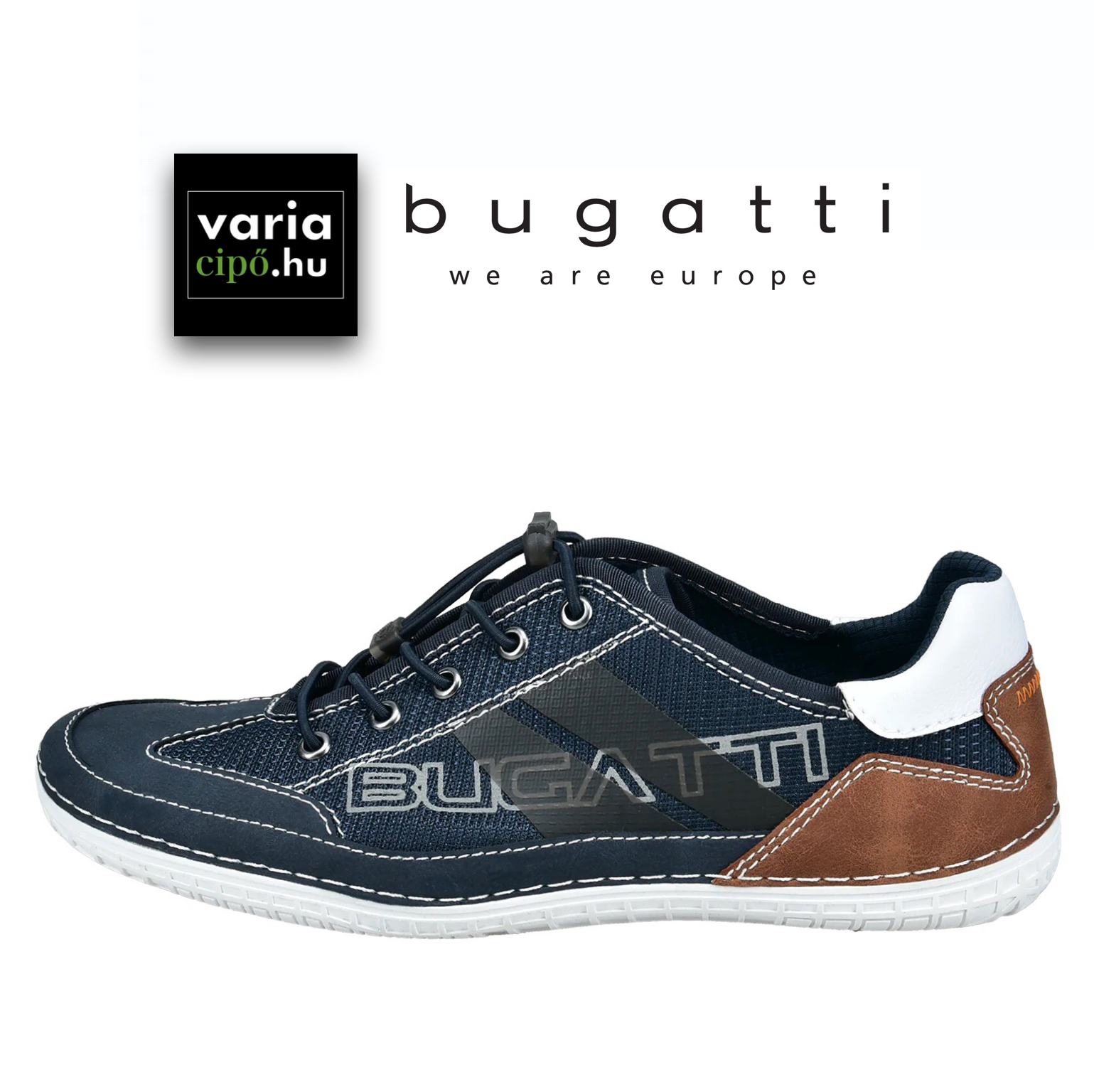 Sportos Bugatti nyári cipő, 321-AFF02-5000 4100 dark blue