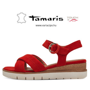 Tamaris bőr szandál piros, 1-28202-42 500 red