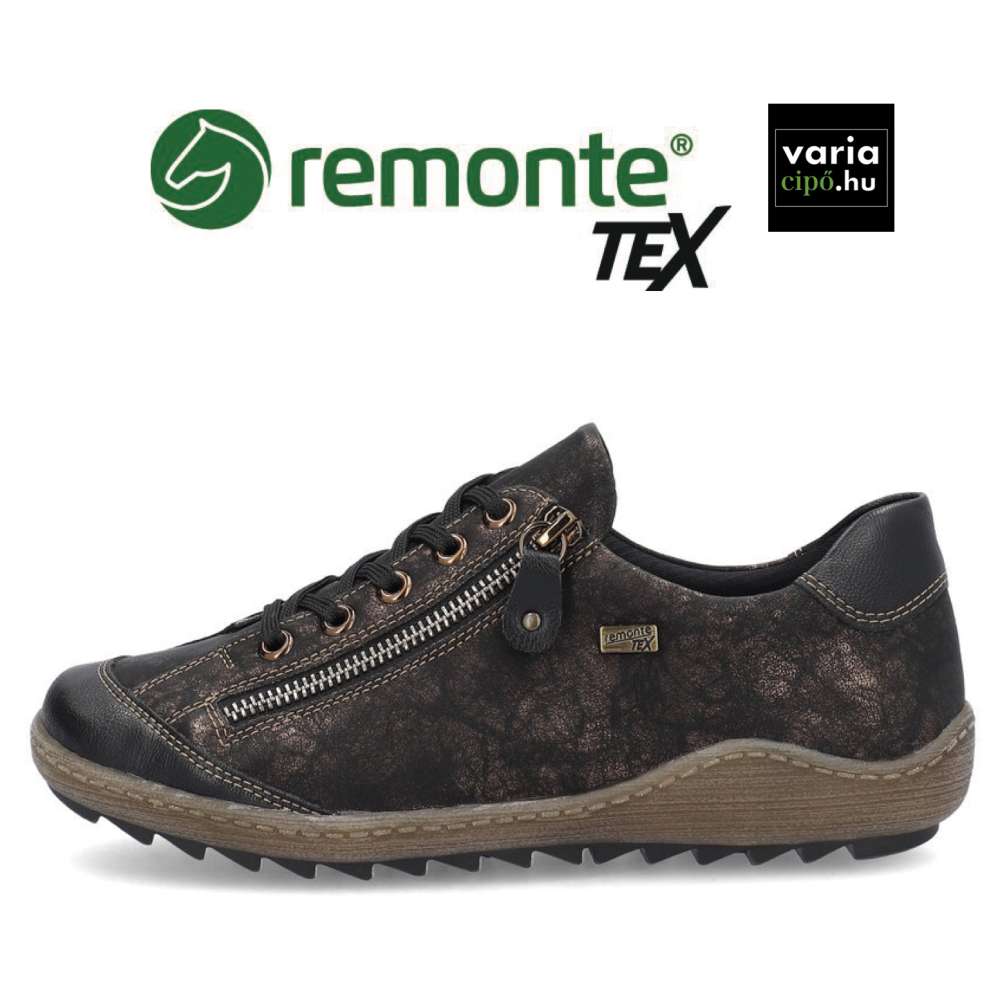 Remonte tex női cipő, R1402-07 black comb.