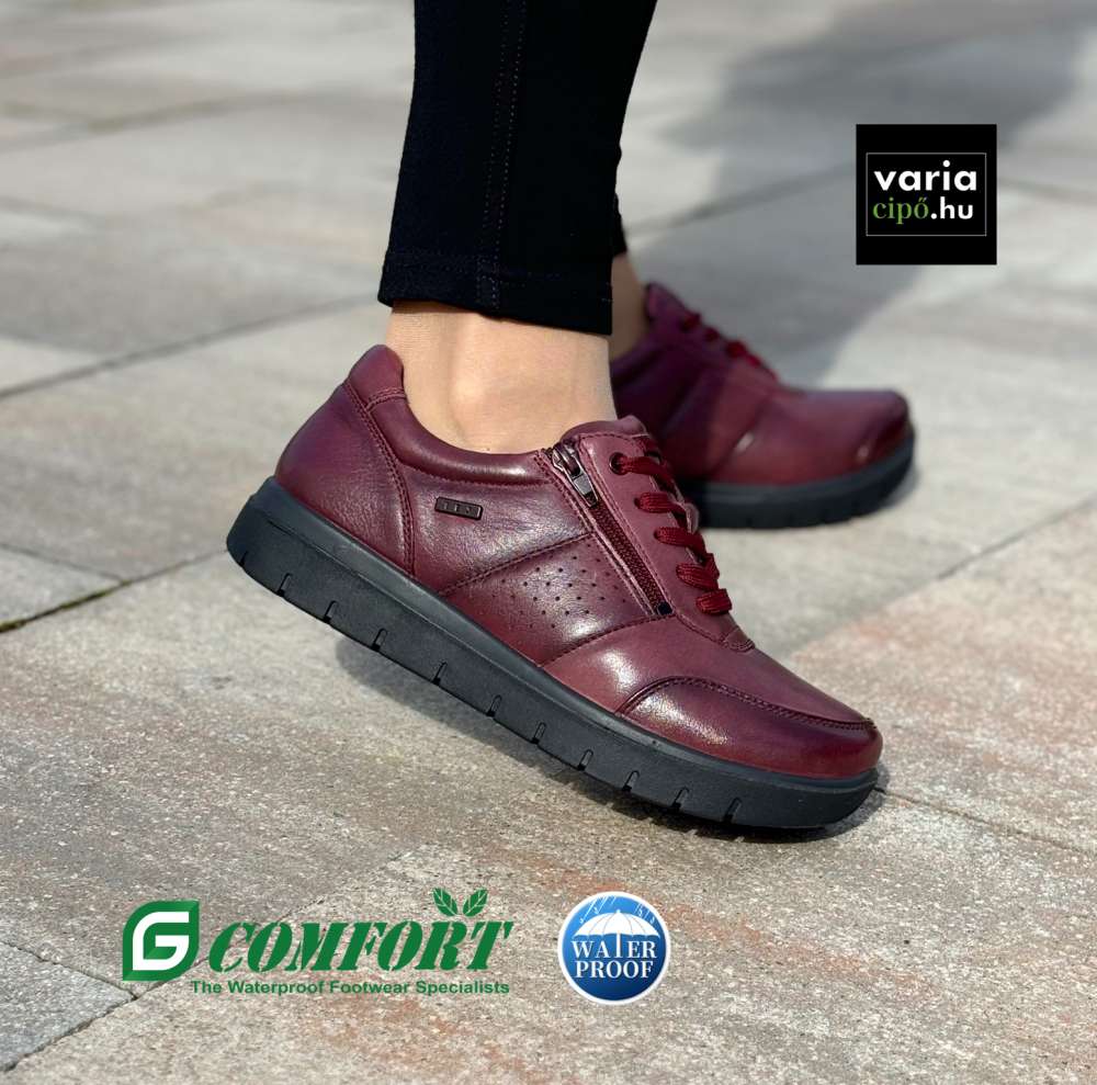 G-Comfort női félcipő bordó, 929-2-R medoc