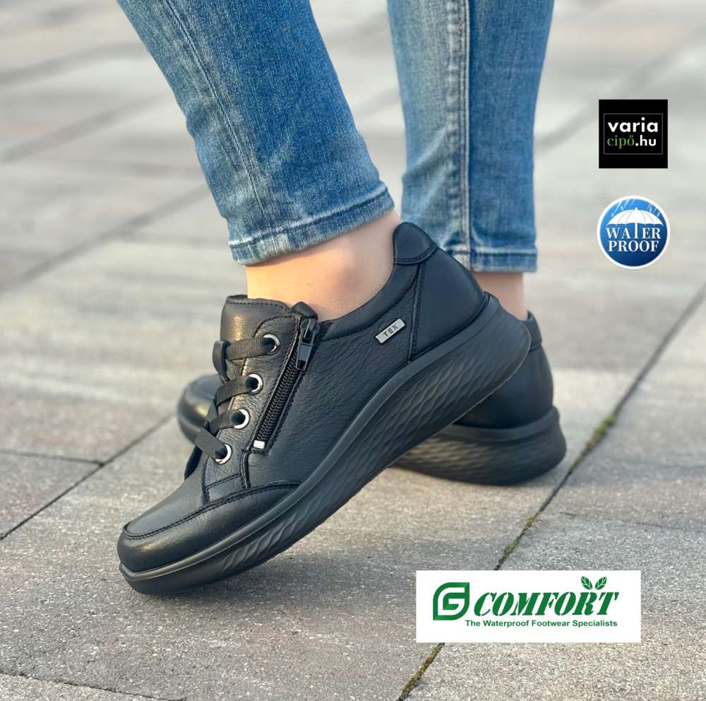 Fekete G-Comfort félcipő, P-811-S black