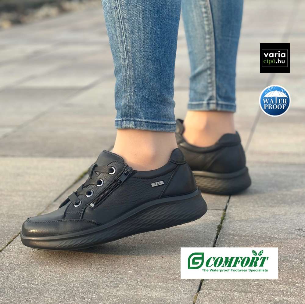 Fekete G-Comfort félcipő, P-811-S black