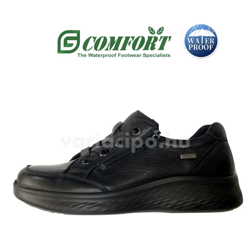 Fekete G-Comfort félcipő, P-811-S black