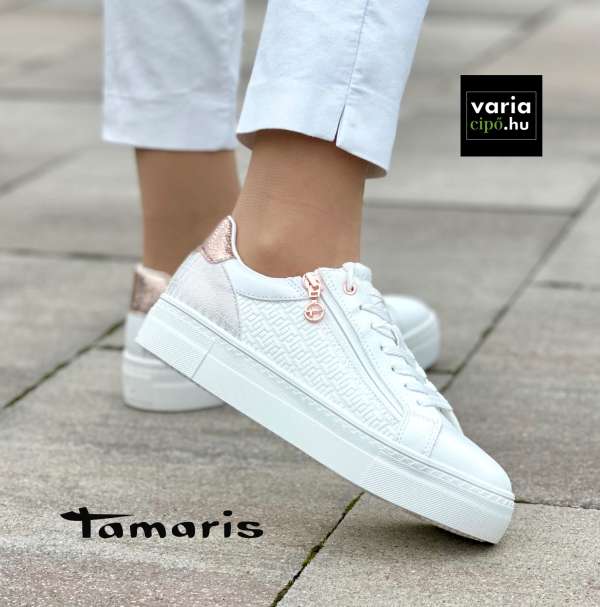 Fehér Tamaris sportcipő, 1-23313-41 119 white/rosegold