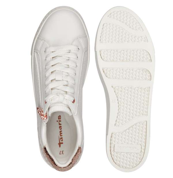 Fehér Tamaris sportcipő, 1-23313-41 119 white/rosegold