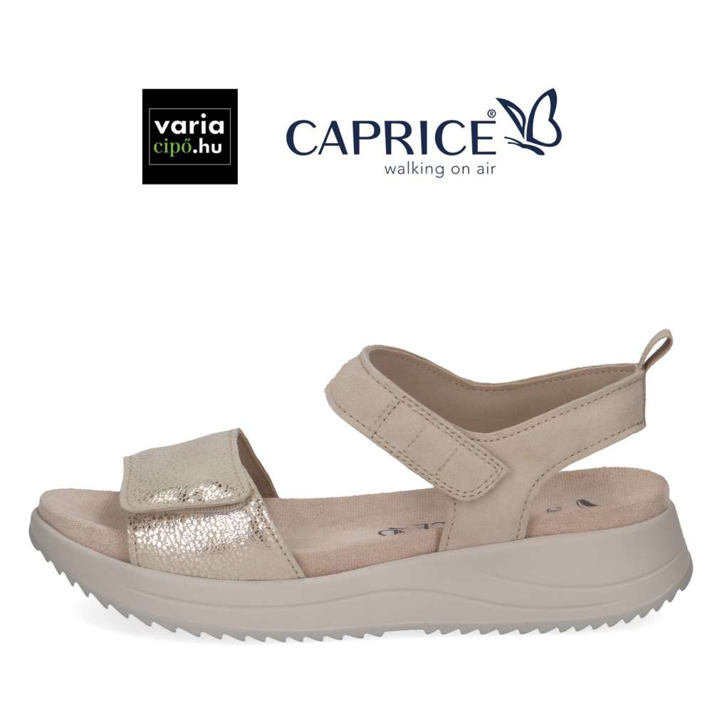 Caprice tépőzáras szandál beige, 9-28702-42 199 offwhite comb