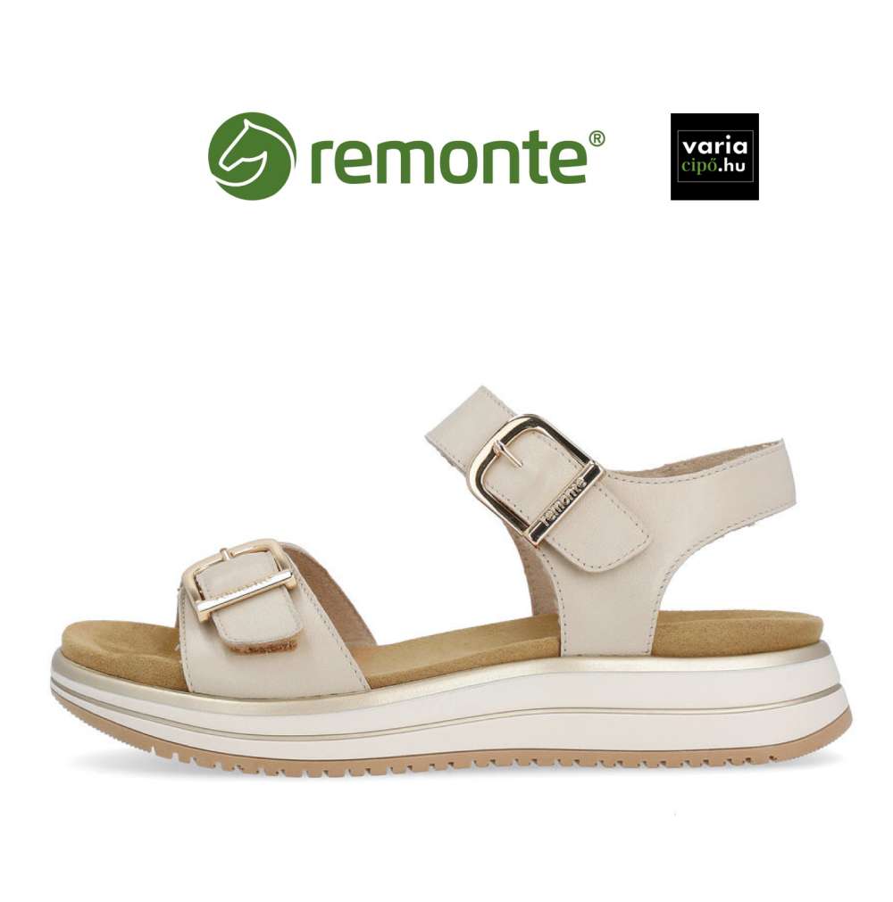 Remonte bőr szandál bézs, D1J51-80 beige
