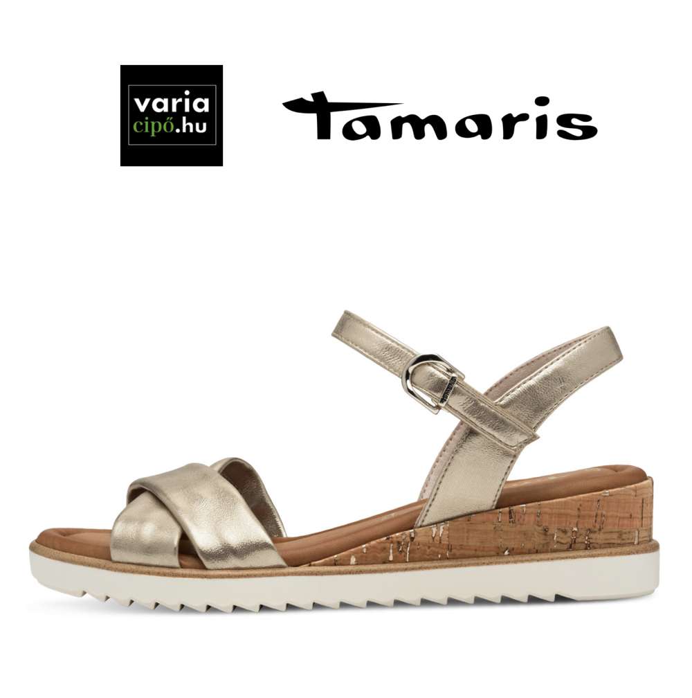Arany Tamaris szandál, 1-28106-42 933 light gold