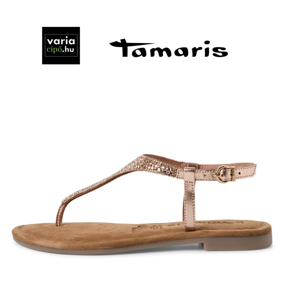 Tamaris ujjközes bőr szandál, 1-28132-44 586 rose glam