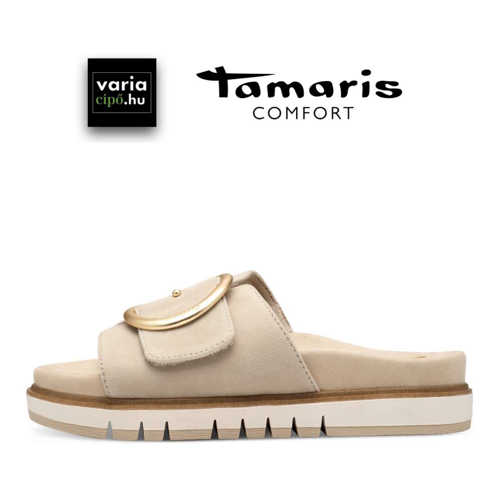 Tamaris Comfort bézs papucs, 8-87106-42 400 beige
