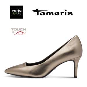 TAMARIS bronz magassarkú cipő