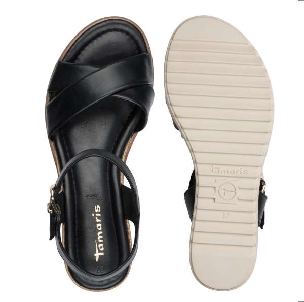 Fekete Tamaris szandál, 1-28106-42 001 black