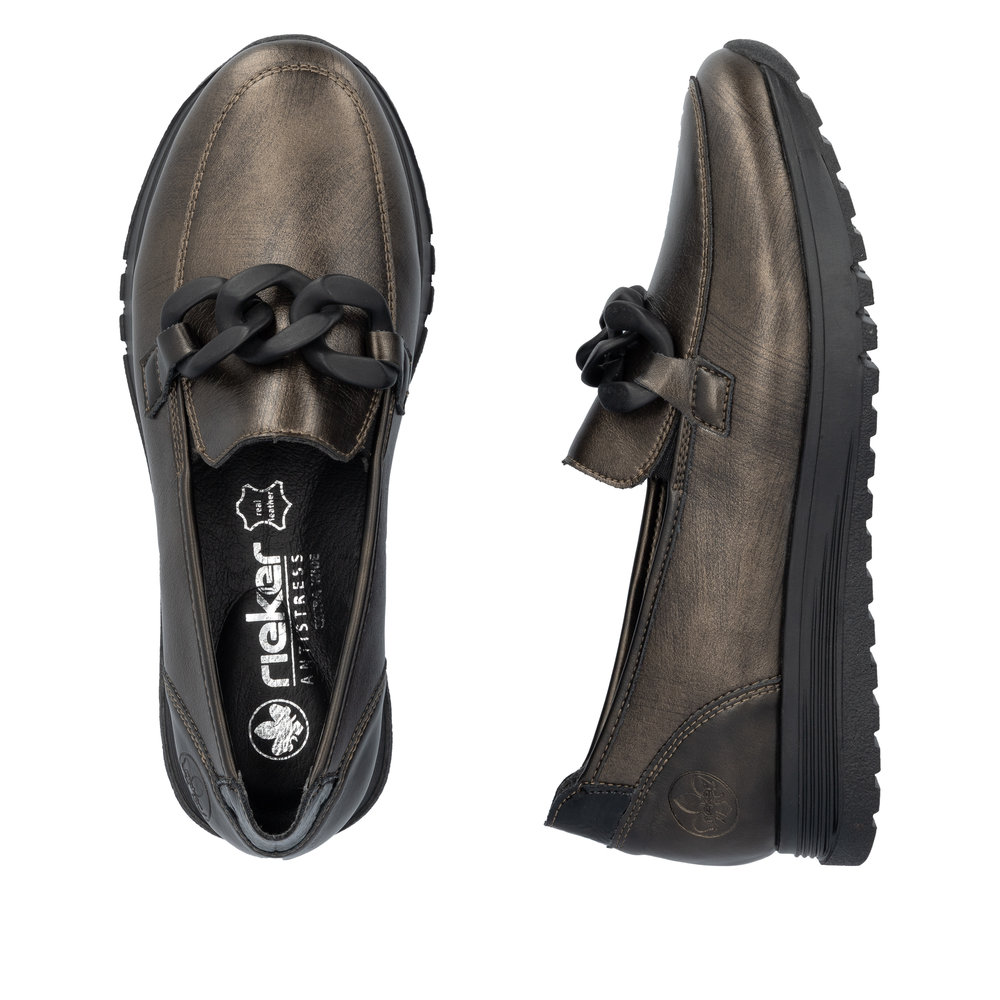 Rieker bronz félcipő, 49051-25 brown