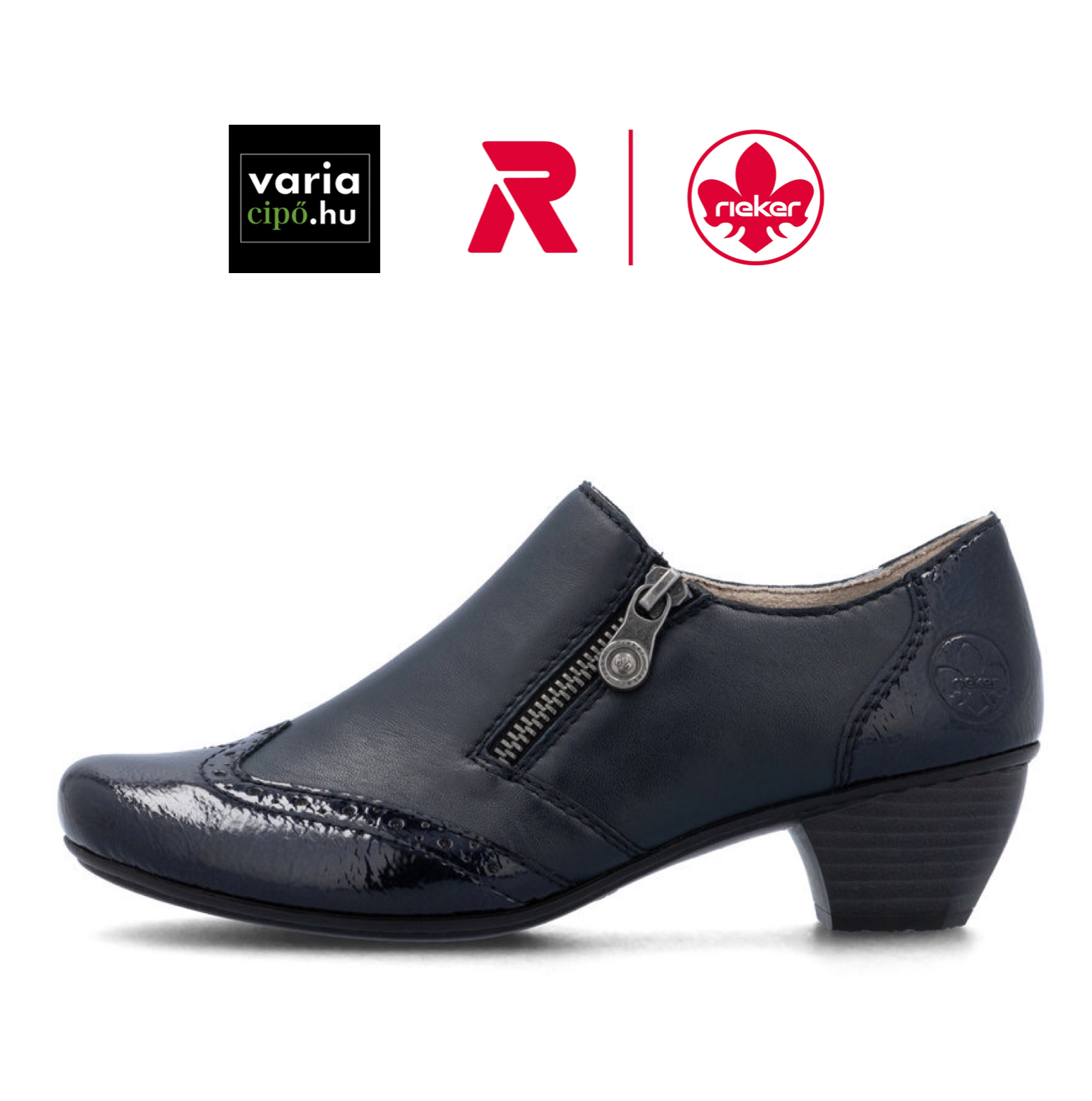 Rieker sötétkék női félcipő, 41757-15 navy