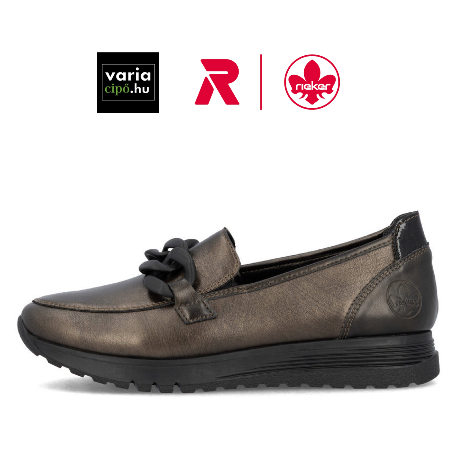 Rieker bronz félcipő, 49051-25 brown