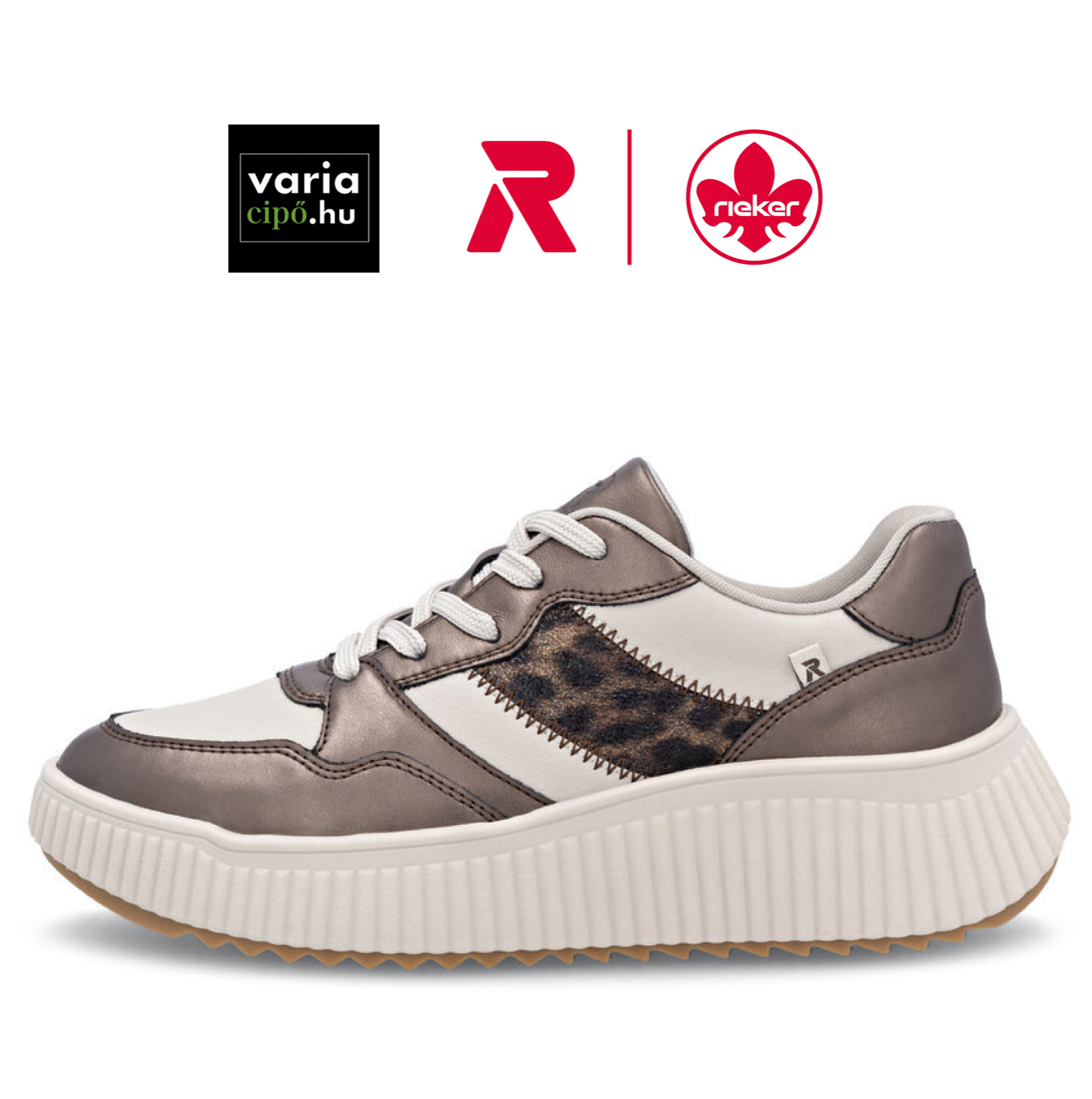 Rieker bézs sportcipő, w1702-60 beige comb