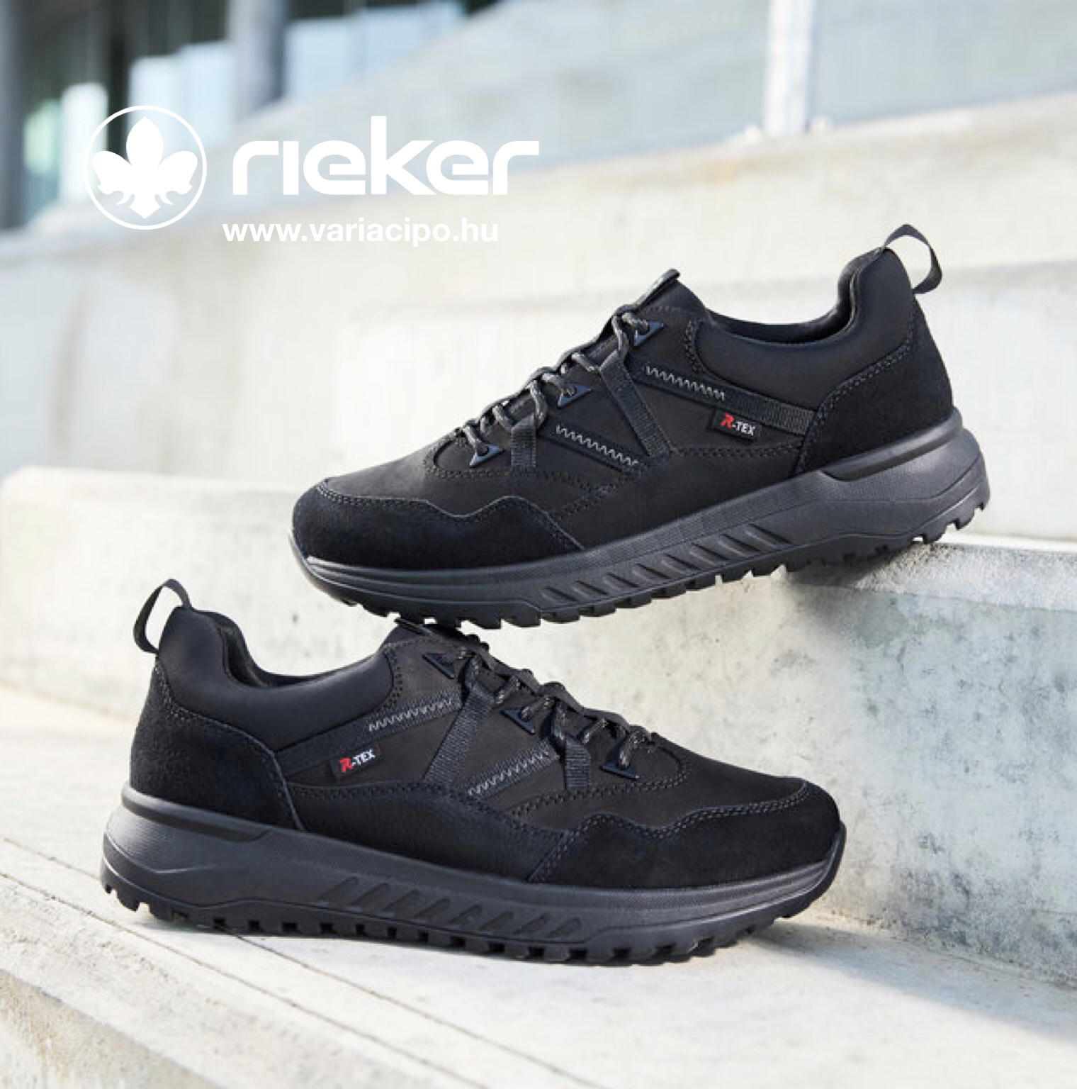 Rieker tex férfi félcipő, U0104-00 black