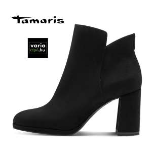 TAMARIS fekete textil bokacsizma