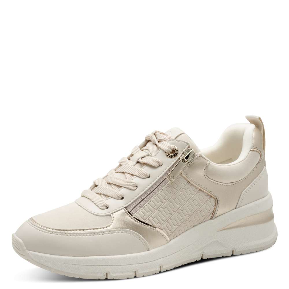 Bézs Tamaris sneaker, 1-23721-42 430 ivory comb