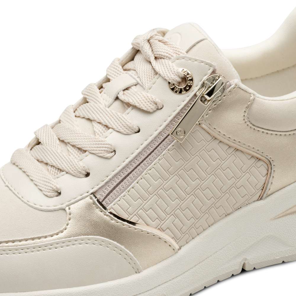 Bézs Tamaris sneaker, 1-23721-42 430 ivory comb