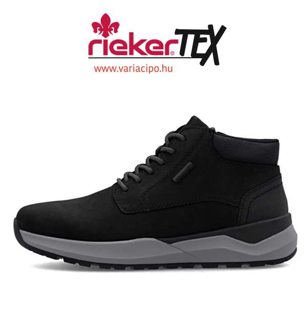Rieker tex fekete bakancs, 06001-00 black