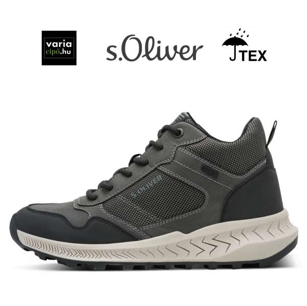 S.Oliver Tex szürke bakancs, 5-16256-43 098 black comb