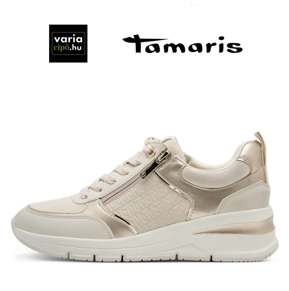 Bézs Tamaris sneaker, 1-23721-42 430 ivory comb
