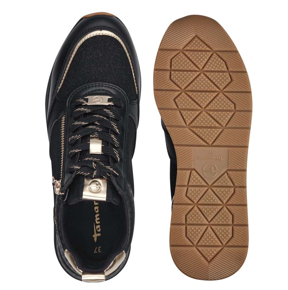 Tamaris sportcipő black comb, 1-23732-41 098 black comb
