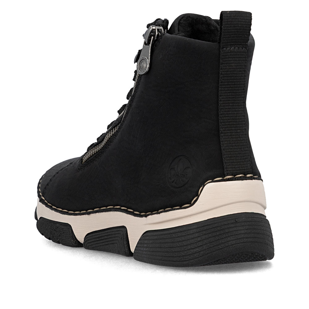 RIEKER fekete sportos bokacipő - Image 4