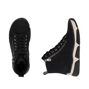 RIEKER fekete sportos bokacipő