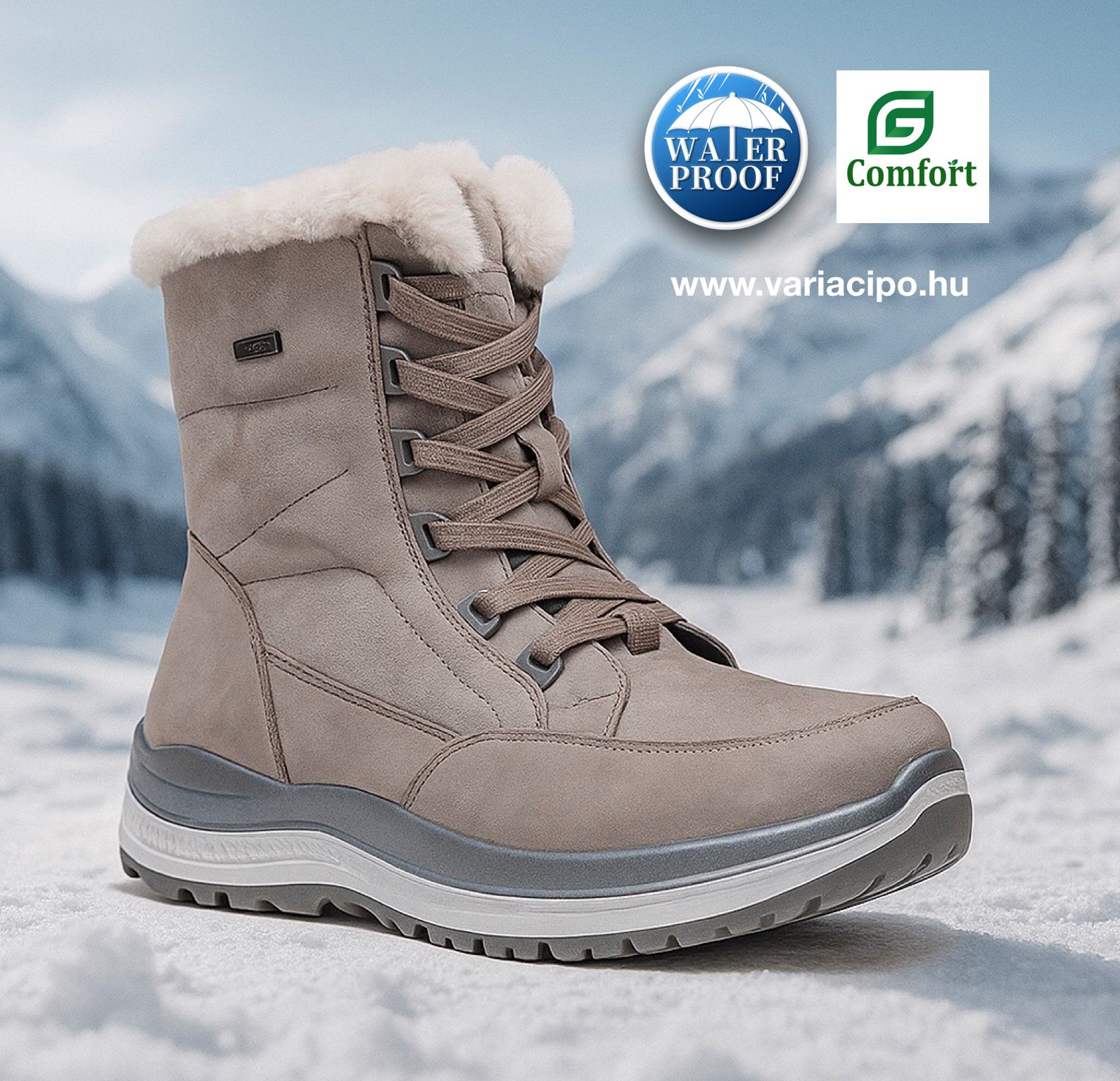 G-Comfort vízálló csizma, R-5586P beige