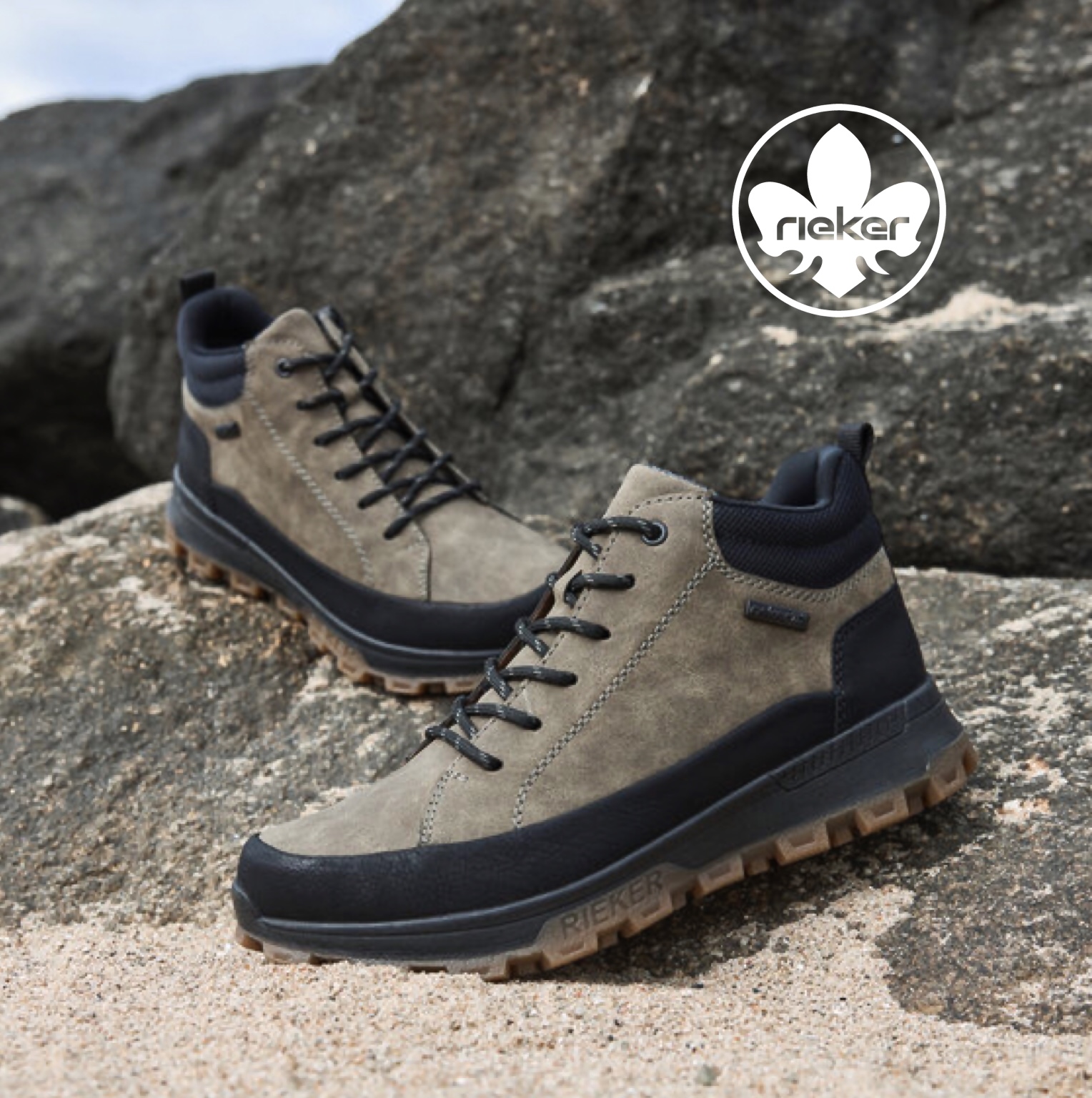 Rieker tex trekking bakancs, 35508-25 brown