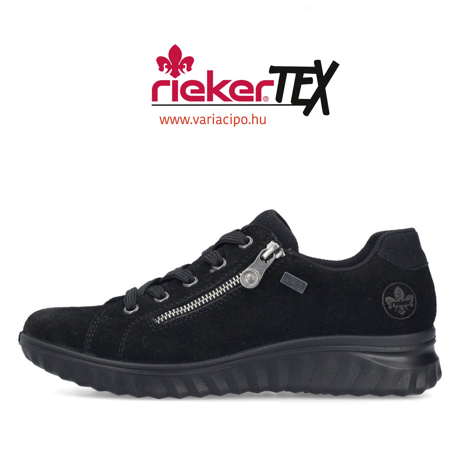 Rieker tex fűzős félcipő, 59000-00 black