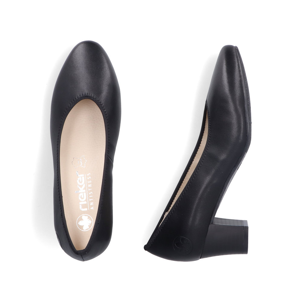 Rieker fekete női alkalmi cipő, 44650-04 black
