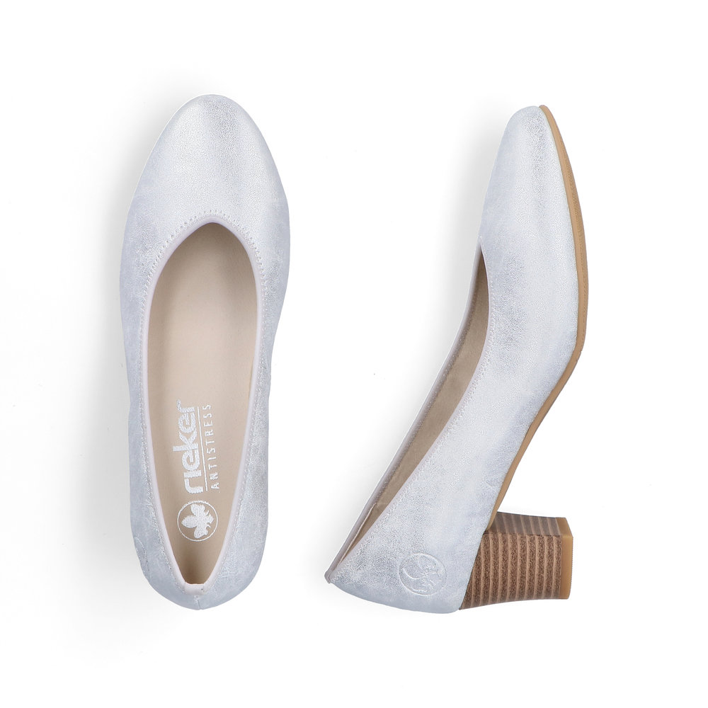 Rieker ezüst alkalmi pumps, 44650-90 silver