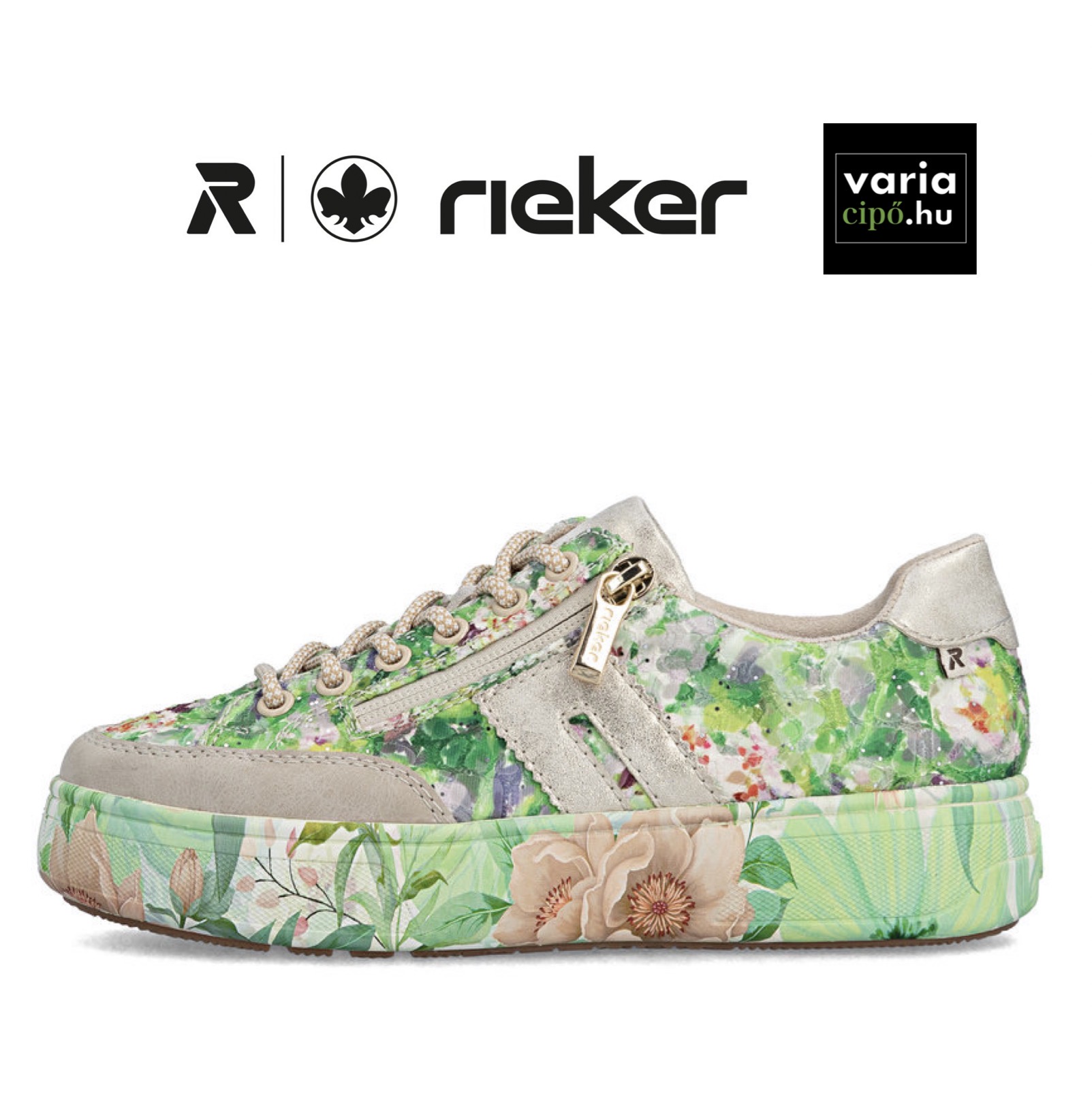 Magas talpú Rieker sportcipő, M7711-91 multi