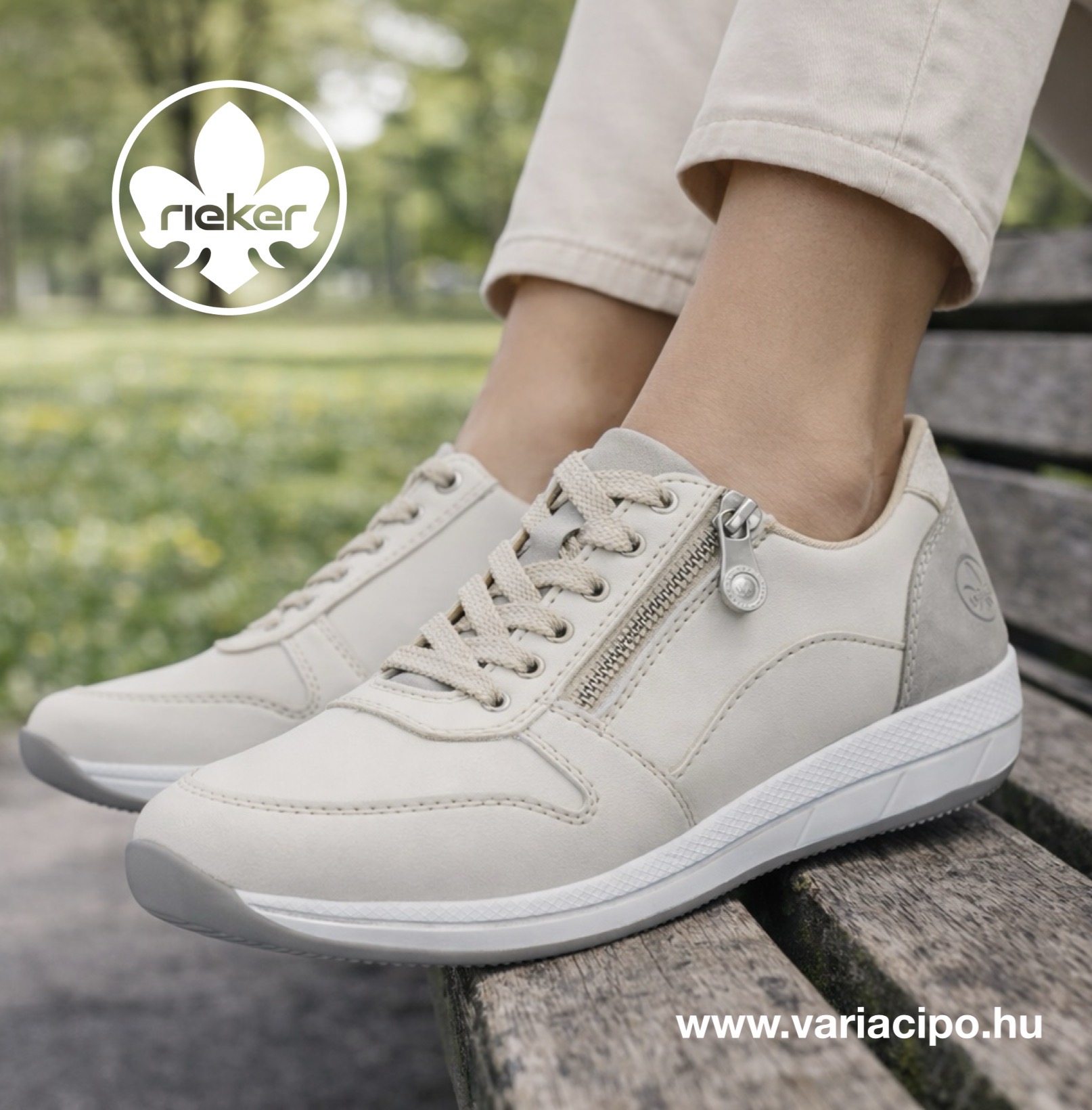 Rieker bézs félcipő, N1100-80 beige