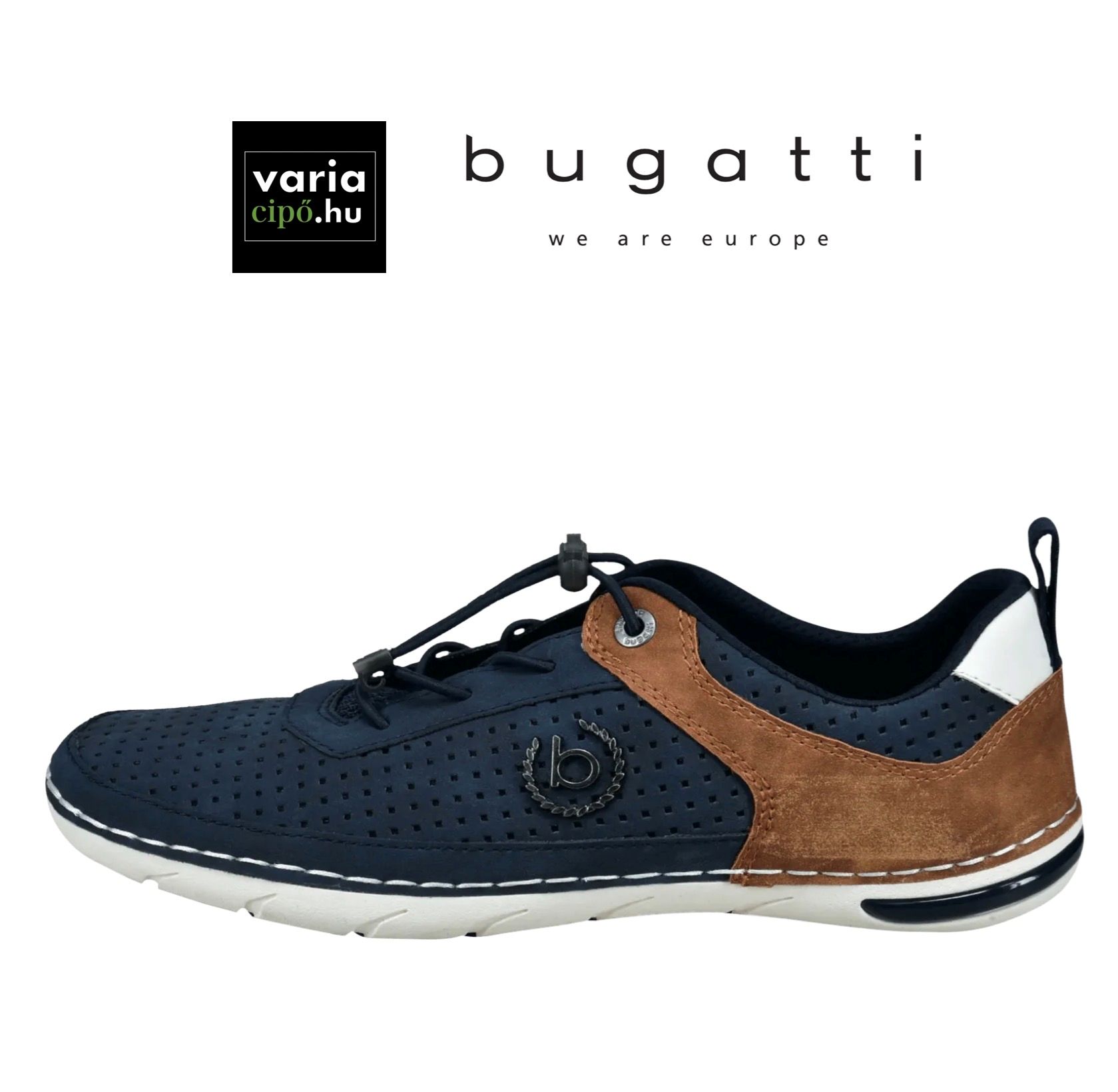 Sötétkék Bugatti nyári cipő, 321-ASG03-5000 4100 dark blue