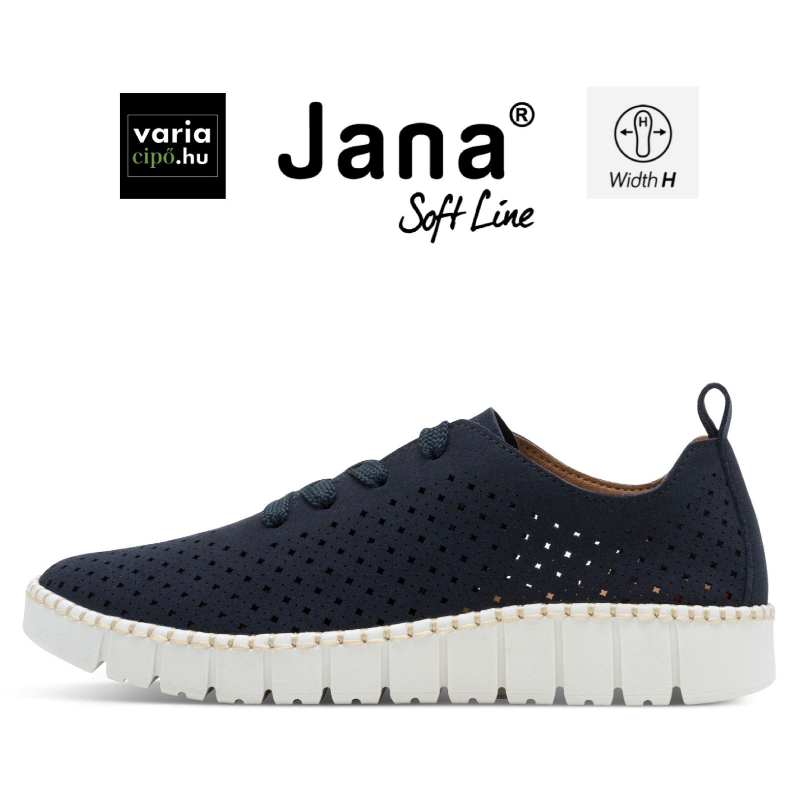 Sötétkék Jana nyári cipő, 8-23650-46 805 navy