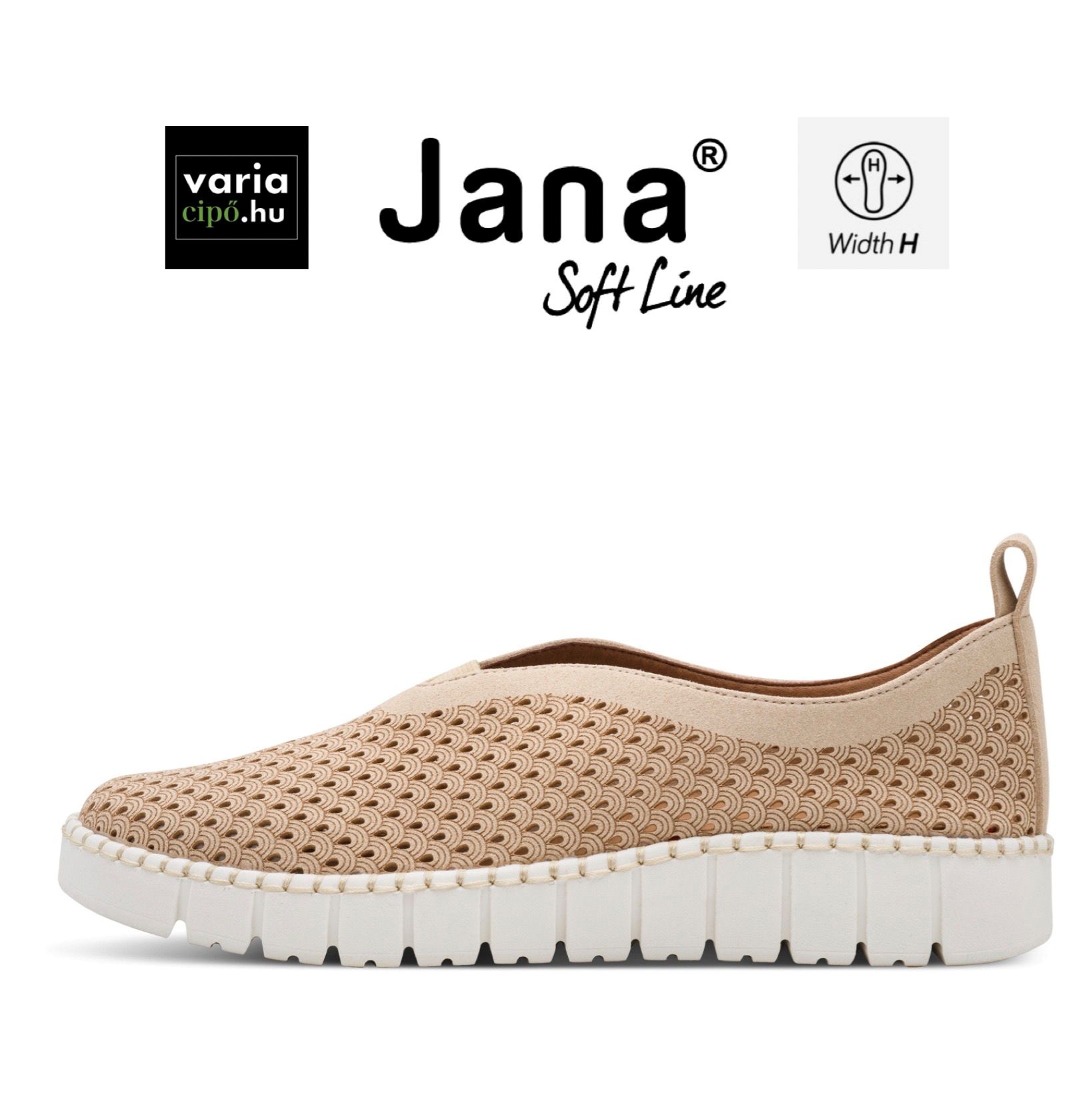 Bézs Jana slip-on, 8-24560-46 400 beige